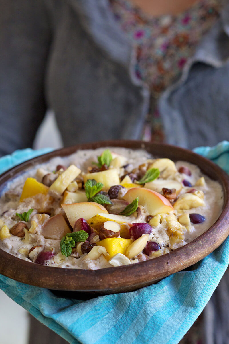 Tajine mit warmem Obstsalat